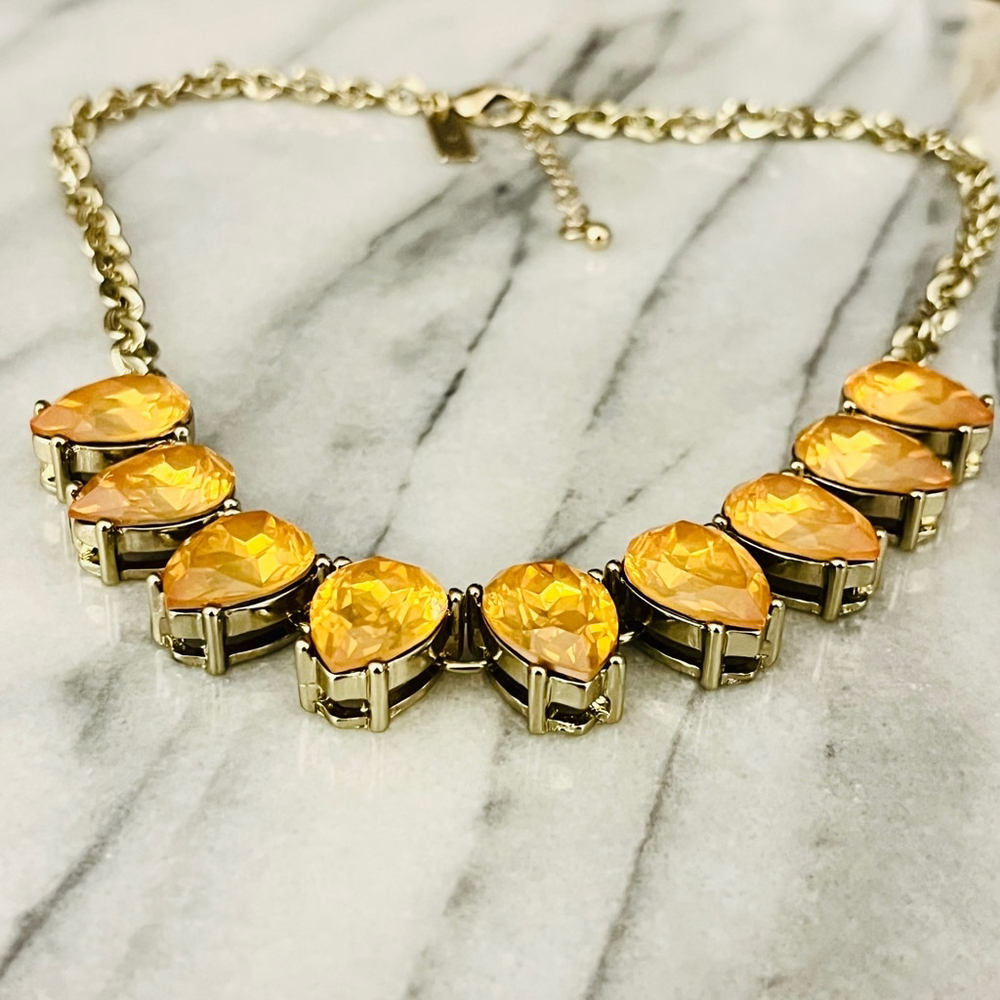 The Limited Statement Necklace | Yellow‎ Faux Crystal Acrylic | Colorful Glam - Picture 5 of 7